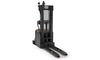 BT Staxio SAE160, for moving and stacking in automated logistic solutions. Product photo taken from the front at an angle. 