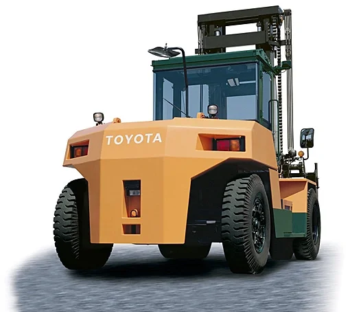Engine-powered forklift Toyota 4-series, 4FD160 from the back. 