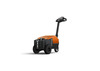 Tracto TWE200, walkie tow tractor. Product photo from the side at an angle. 