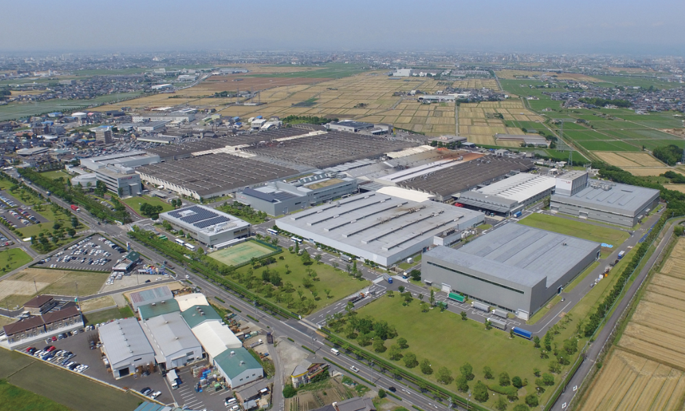 Aerial photograph of factory in Takahama, Japan