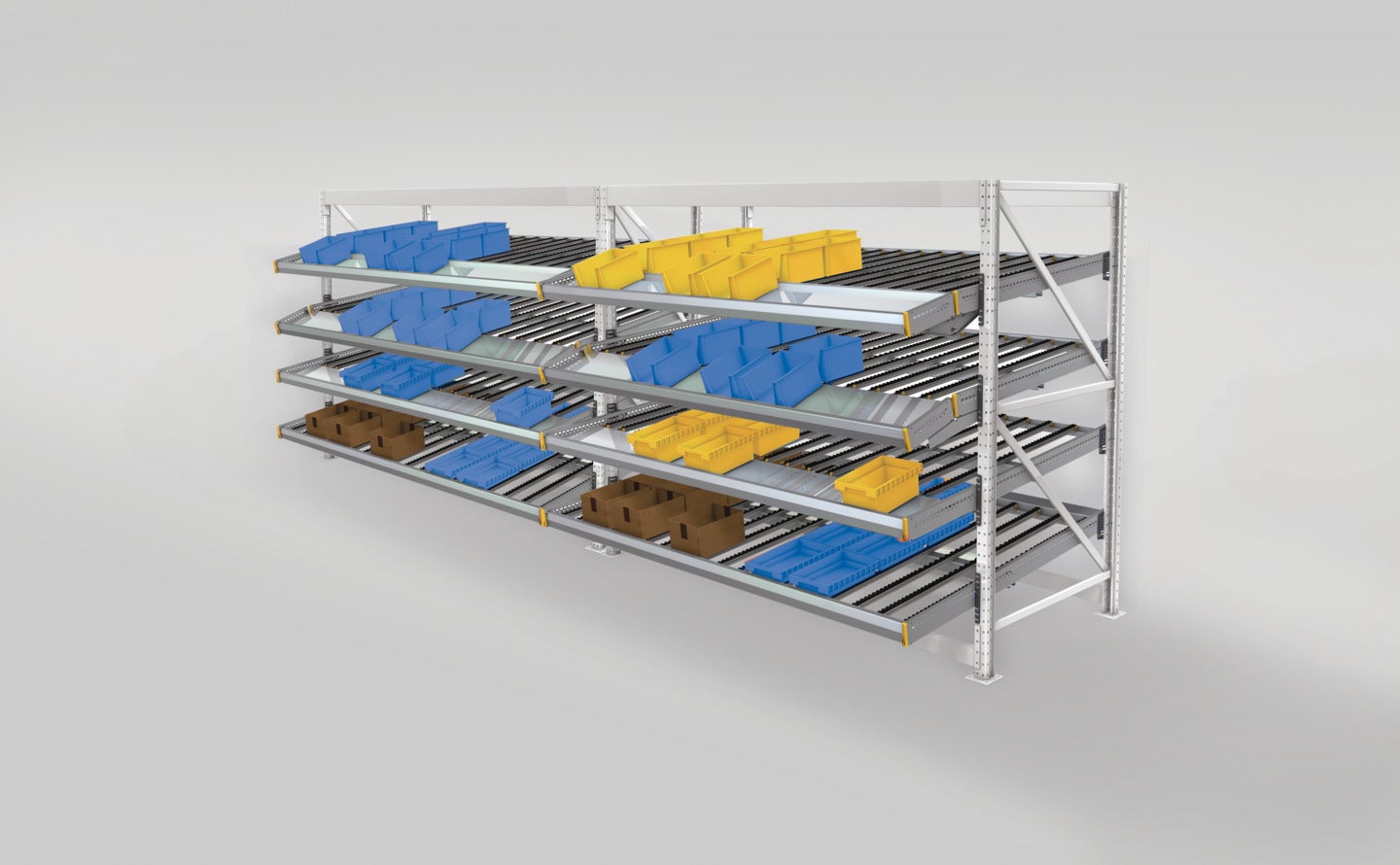 Illustration of dynamic picking racking