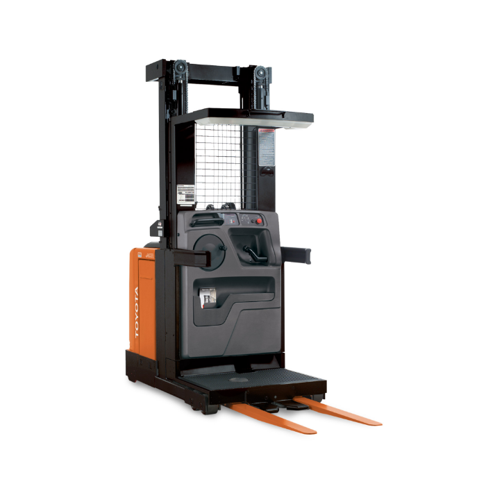 Toyota/Raymond order picker model 5600 against white background