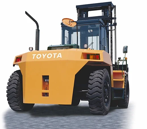 Engine-powered forklift Toyota 4-series, 4FD150 from the back