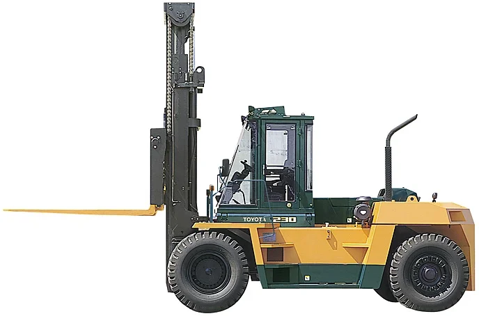 Engine-powered forklift Toyota 4-series, 4FD150 from the side. 