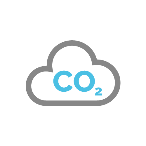 Lithium-ion icon for less CO2 emissions