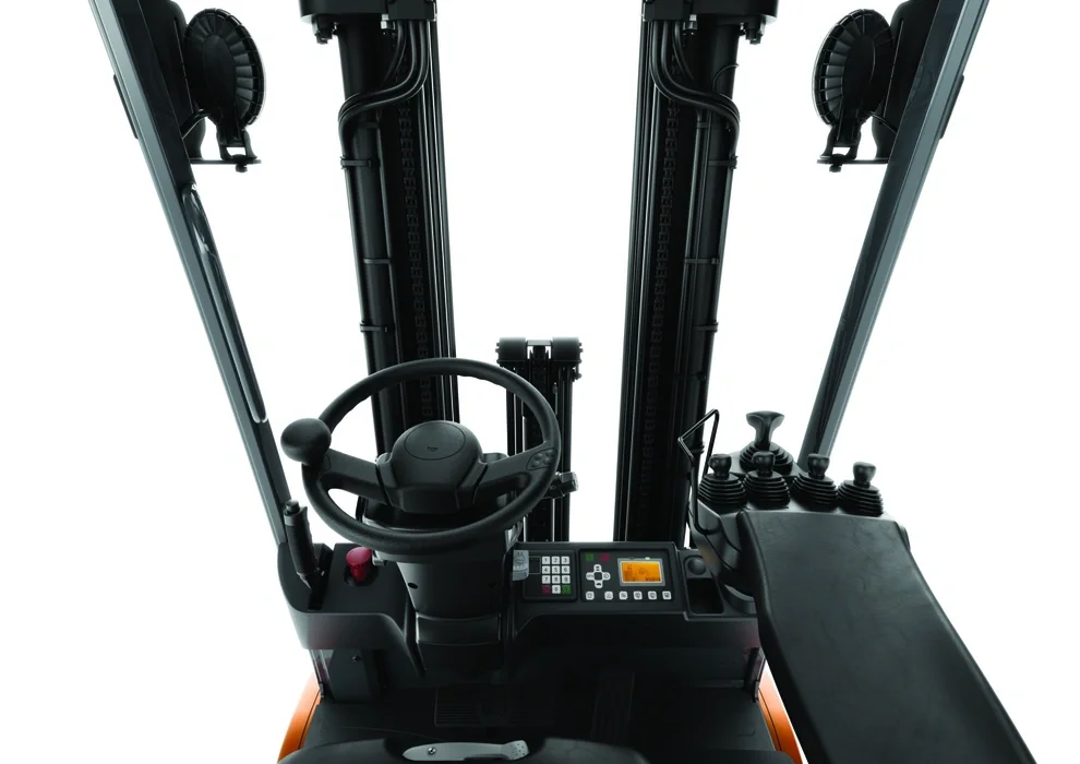 Electric counterbalanced forklift BT Cargo E2-series, driver compartment