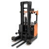 BT Reflex RAE160, for horizontal moving and stacking in automated logistic solutions. Product photo taken from the front at an angle. 