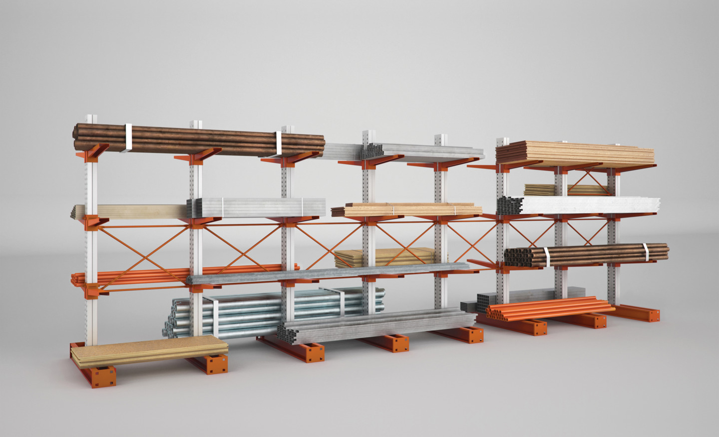 Illustration of cantilever racking