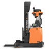 BT Reflex RAE160, for horizontal moving and stacking in automated logistic solutions. Product photo taken from the side.
