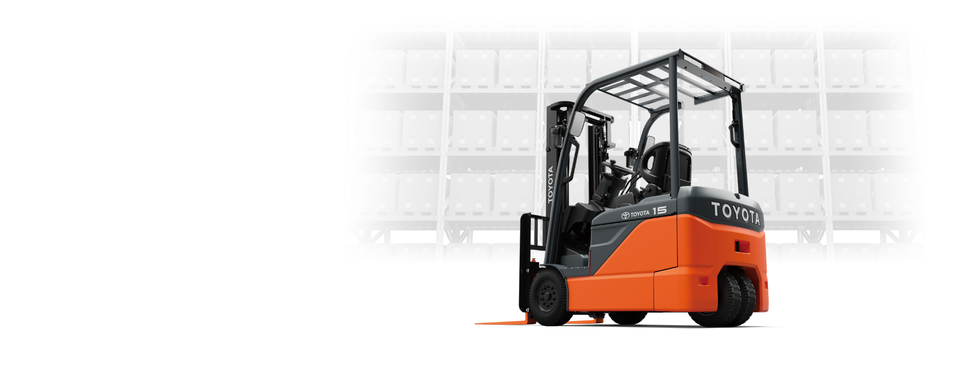 Toyota electric forklift 8FBE against a white background