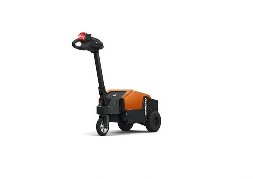 Tracto TWE200, walkie tow tractor. Product photo from the side at an angle. 