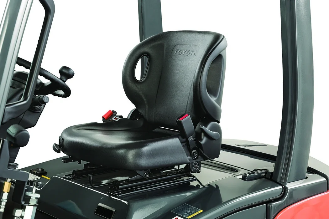 Electric counterbalanced forklift Toyota 8-series, 8FBN operator seat.