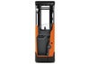 BT Staxio SSI160LN electric sit/stand stacker with elevating support arms. Product photo taken from the back.